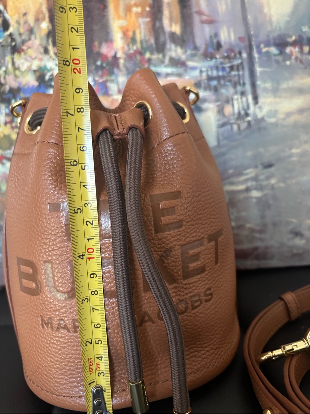 Marc Jacobs Brown Leather The Bucket Bag with Rope Top Handle - Picture 12 of 15